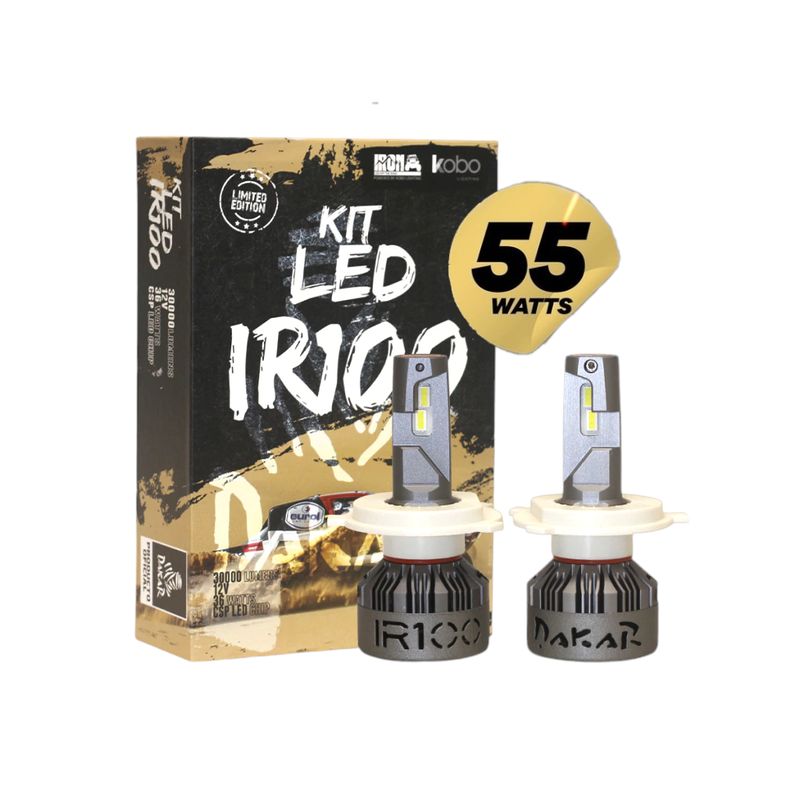 KOBO - LUCES LED IR100 DAKAR H4 55W 90.000 LUMENES
