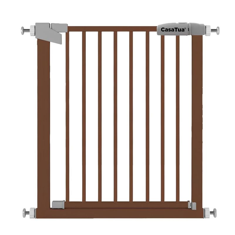 CASATUA - Reja Seguridad Escalera Puerta Ajus Bebe Mascota - Cafe - L