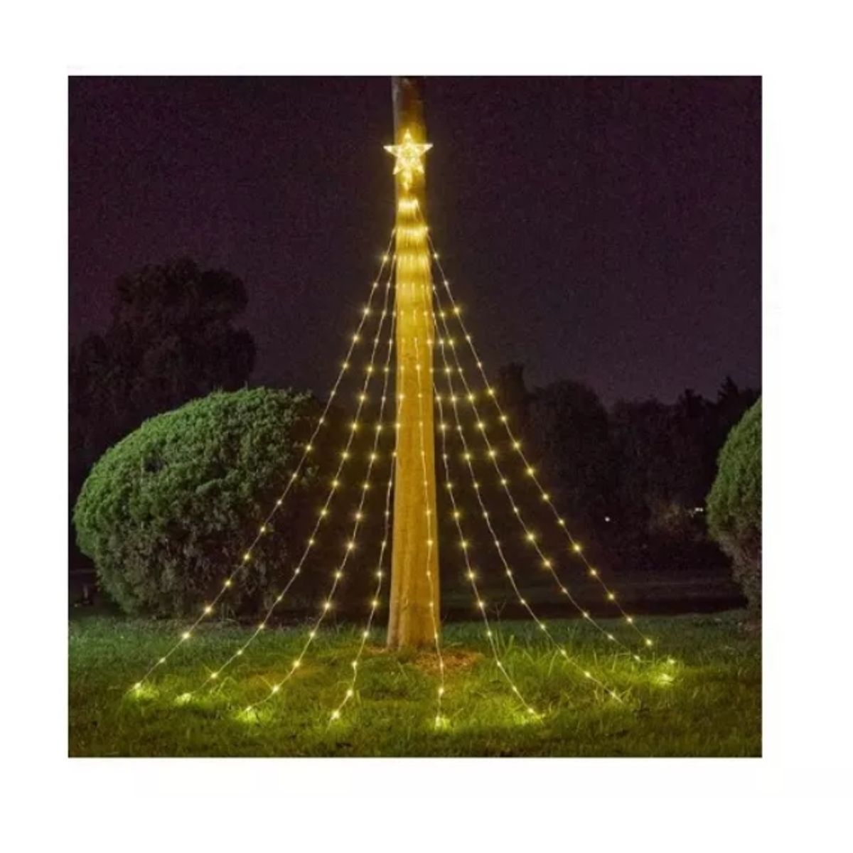 GENERICO - Cascada Solar Decoración Navideña Calida