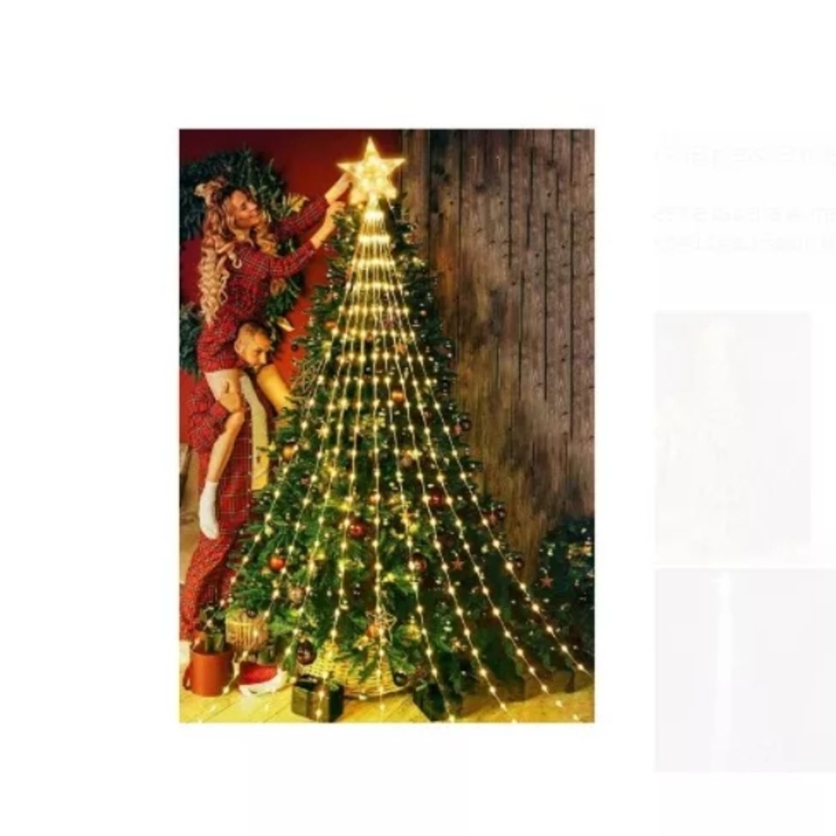 GENERICO - Cascada Solar Decoración Navideña Calida