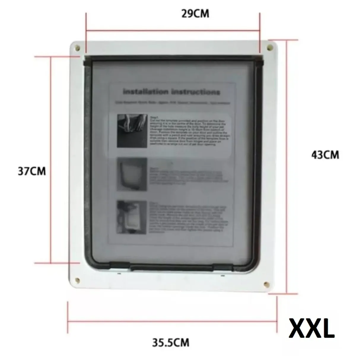 GENERICO - Puerta Xxl Para Gato Perro Mascota,  interno 37 x 29 Cm