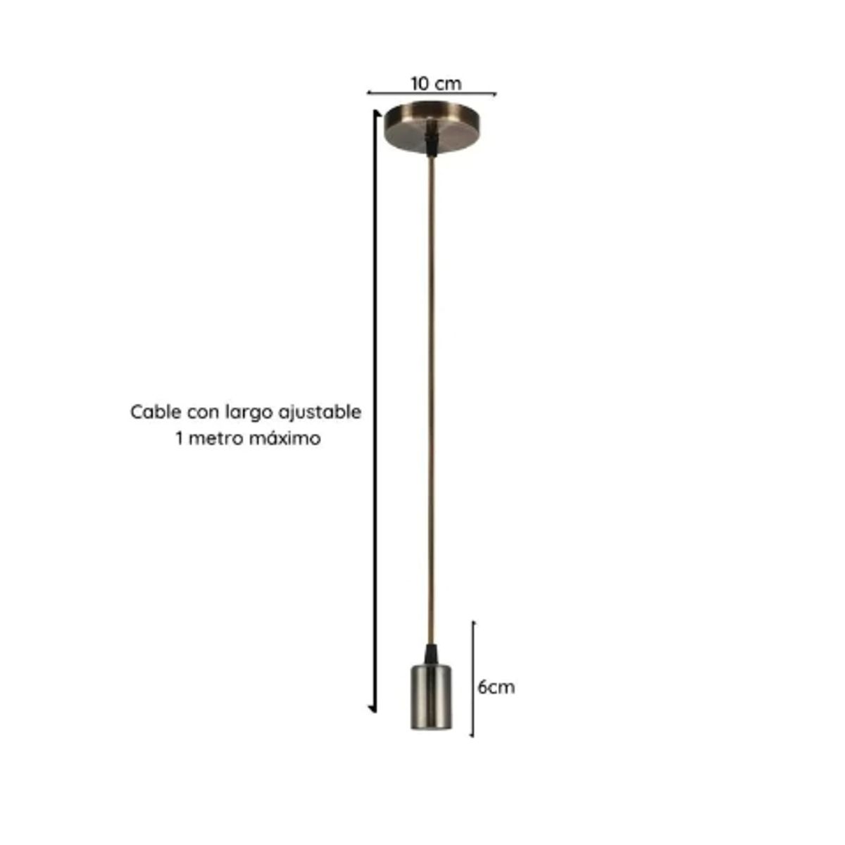 ELECTRICA STORE - SOQUETE COLGANTE ECO BRONCE E27