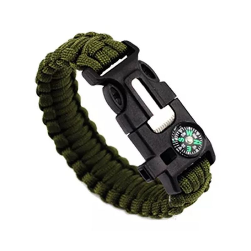 GENERICO - Pulsera Paracord Treking Y Escalada Supervivencia 5 En 1
