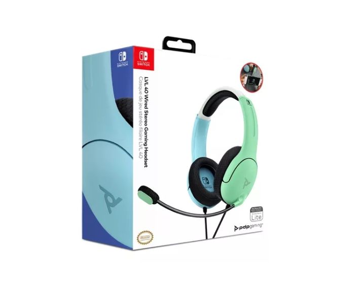 PDP Auricular LVL40 Neon PinkGreen - Switch - Sniper