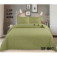 Cubrecama de algodon Tipo Quilt 2 Plazas Verde Pp