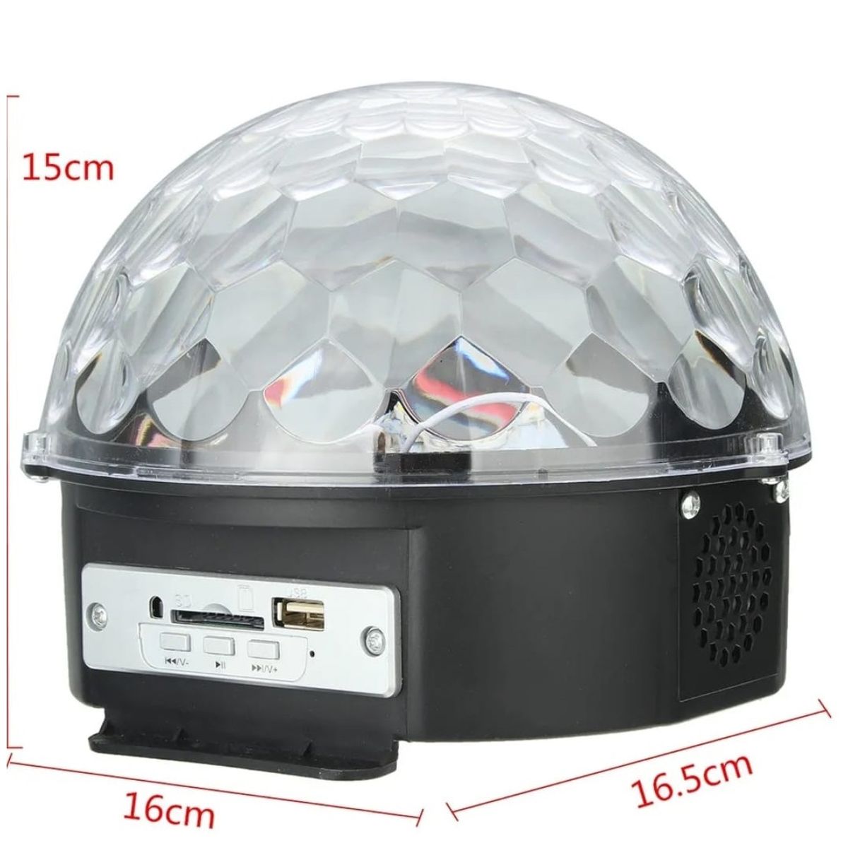 GENERICO - Bola Disco Led Bluetooth Ritmica Con Parlantes Fiestas