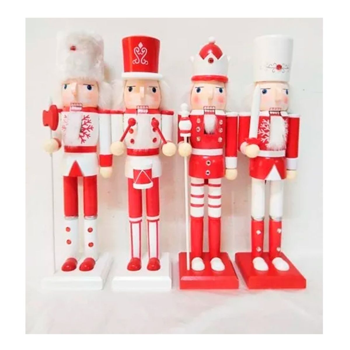 GENERICO - 1 Soldado Cascanueces De 38 Cm Rojo Blanco