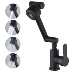 EVERSO - Grifo Monomando Lavamanos Giratorio 1080° Con 4 Modos De Agua