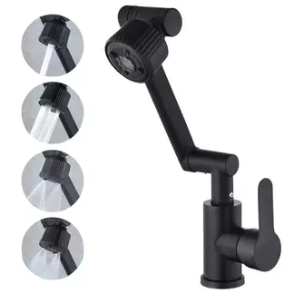 EVERSO - Grifo Monomando Lavamanos Giratorio 1080° Con 4 Modos De Agua