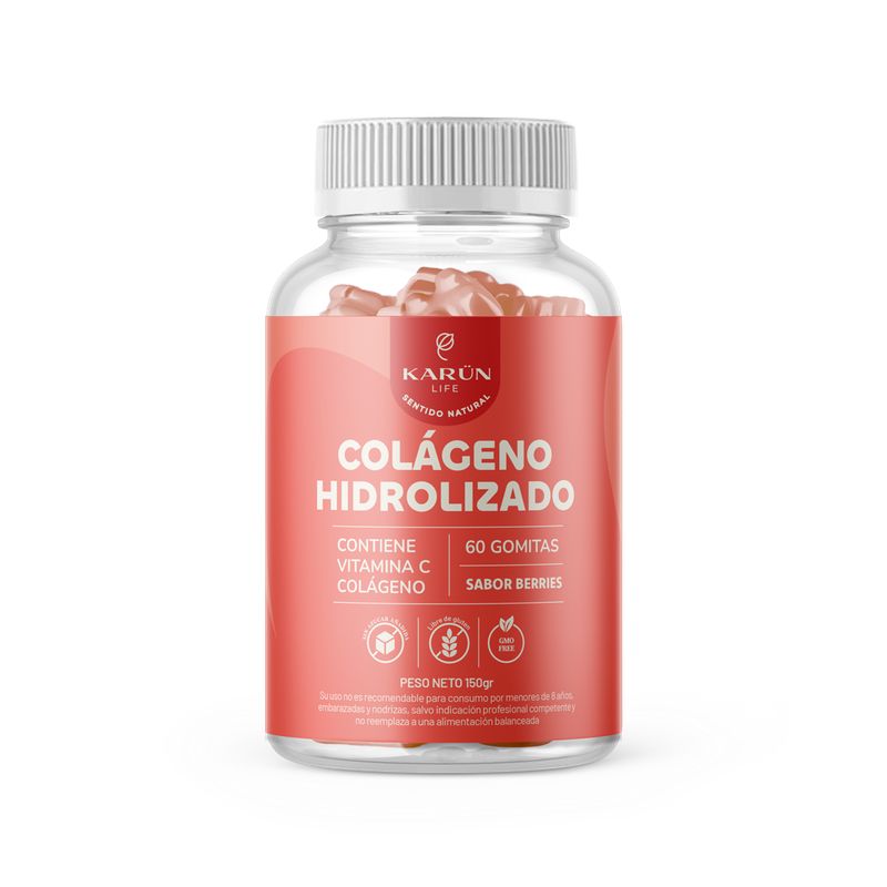 KARUNLIFE - Gomitas Colágeno Hidrolizado + Vitamina C 60 Unidades.