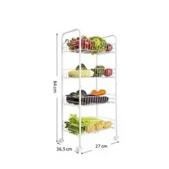 GENERICO - Organizador Frutero Estante Metal De Vegetales Multiuso 4 Niveles