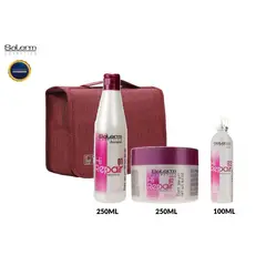 GENERICO - Kit Shampoo Crema Tratamiento y Serum Hi Repair Salerm Cosmetics Capilar.