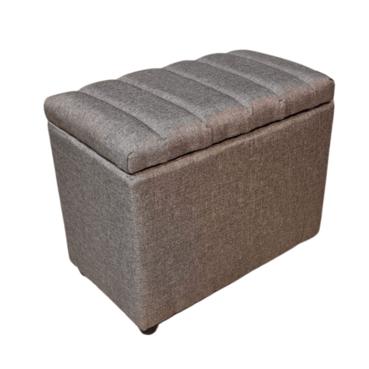 GENERICO - Banqueta Baul Tubular Gris Lino 60x40x50x40 Rimar