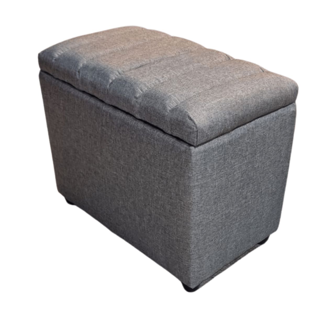 GENERICO - Banqueta Baul Tubular Gris Lino 60x40x50x40 Rimar