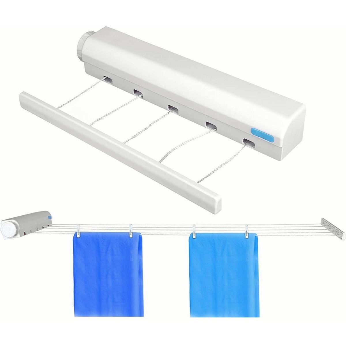 GENERICO - Tendedero Secador Ropa Retráctil De Pared Telescopico