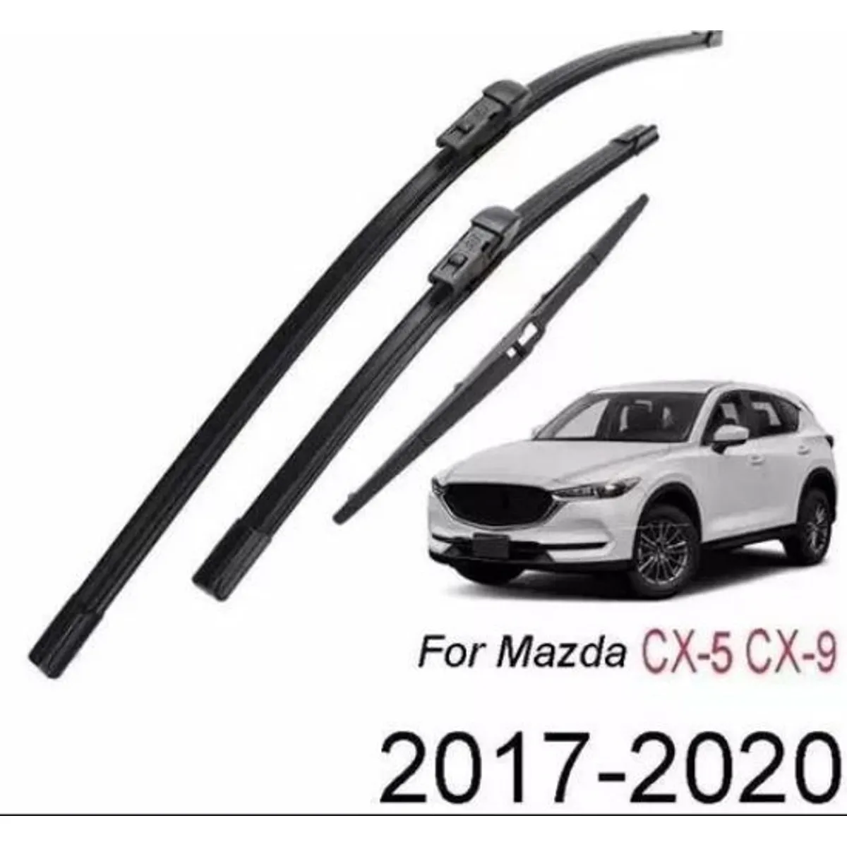 KUANGYE - Plumillas Limpiaparabrisas Mazda Cx5 2017-2020 Cx9 Set 3