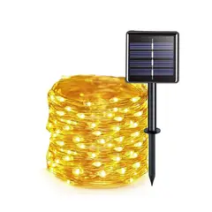 VATYERTY - Luces solares navideñas impermeables 8 modos 7M 50LED multicolor