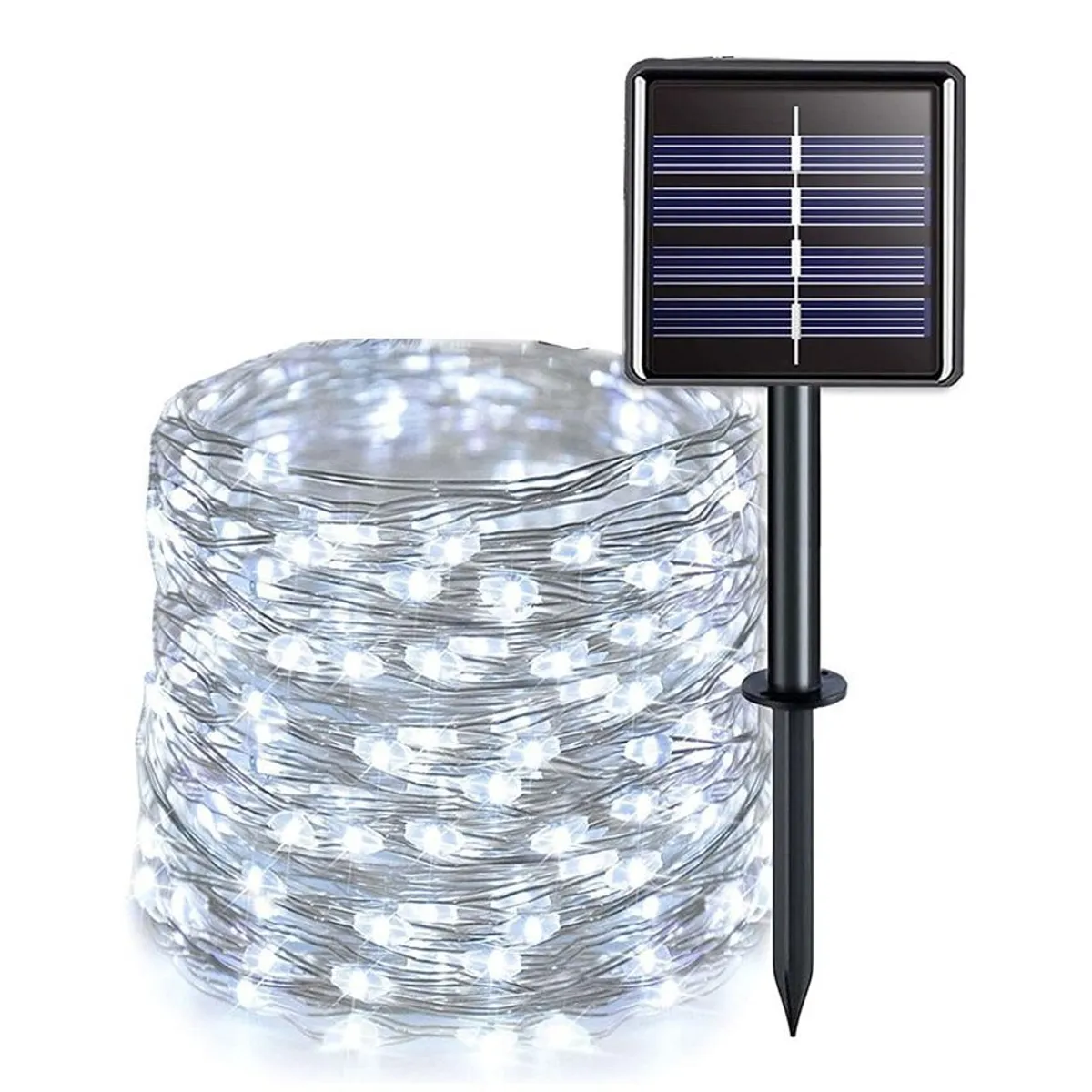 VATYERTY - Luces solares navideñas impermeables 8 modos 7M 50LED multi