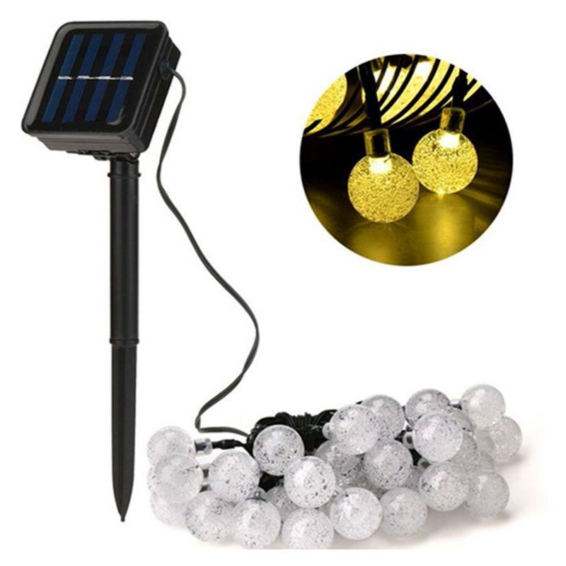 VATYERTY - Guirnalda de luces solares para exteriores  5M 20LEDS con 8 modos