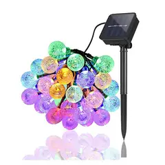 VATYERTY - Guirnalda de luces solares para exteriores 5M 20LEDS con 8 modos