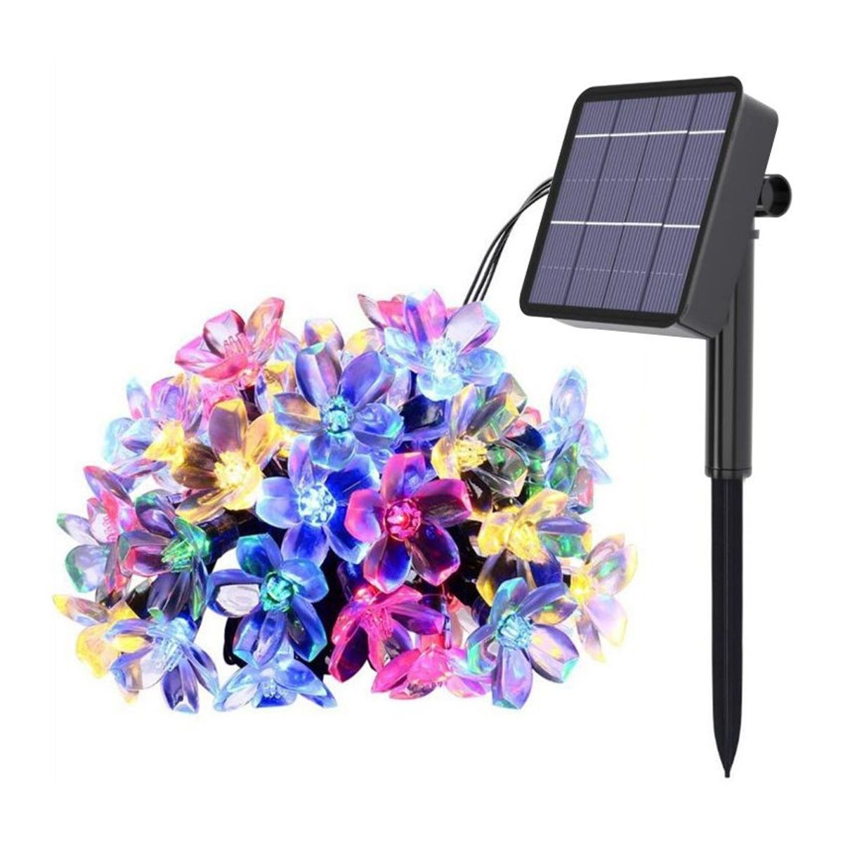 VATYERTY - Guirnalda de luces LED de energía Solar 5M 20LED 8 Modos