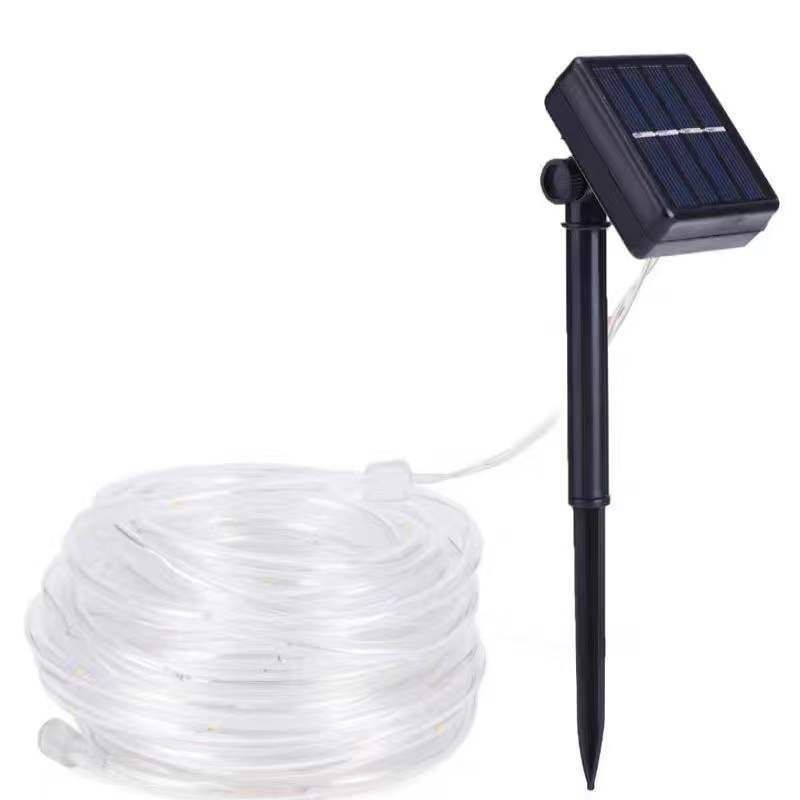 VATYERTY - Guirnalda de luces LED solares para exteriores 7M 50LED  Blanco cálido