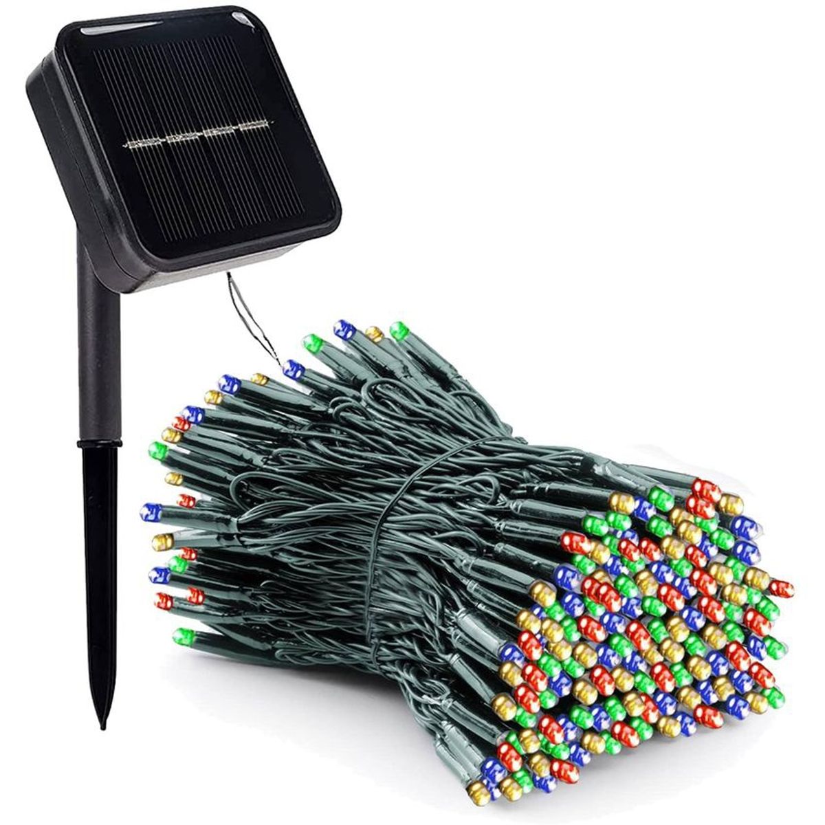 VATYERTY - Guirnalda de luces solares para jardín impermeable 5M 20LED Multi