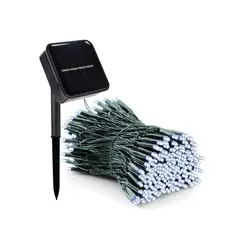VATYERTY - Guirnalda de luces solares para jardín impermeable 5M 20LED Blanco