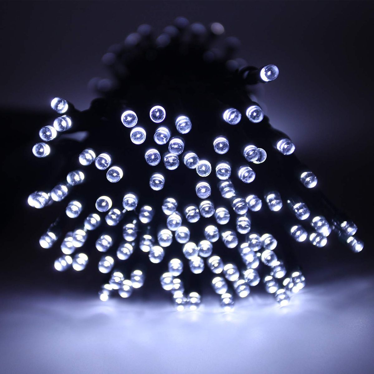 VATYERTY - Guirnalda de luces solares para jardín impermeable 5M 20LED Blanco