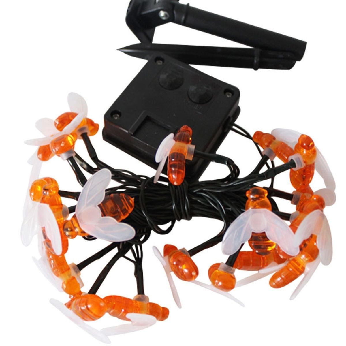 VATYERTY - Cadena de luz Solar para exteriores 5M 20LED Blanco cálido