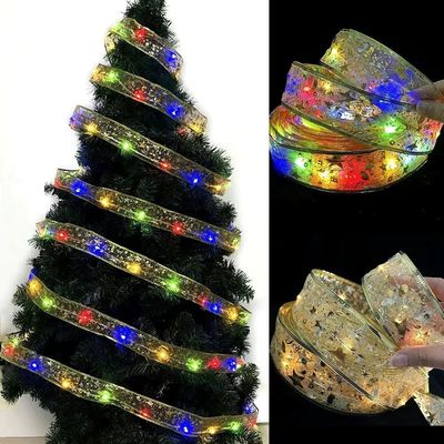 Imagen 2 del producto Luces doradas de Navidad funciona con pilas 10M 100LED Multi