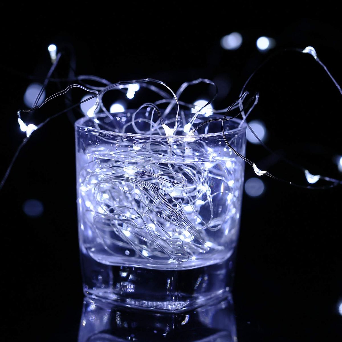 VATYERTY - 6PCS Luces de hadas 2 Meter de alambre de cobre con 20 LED Púrpura