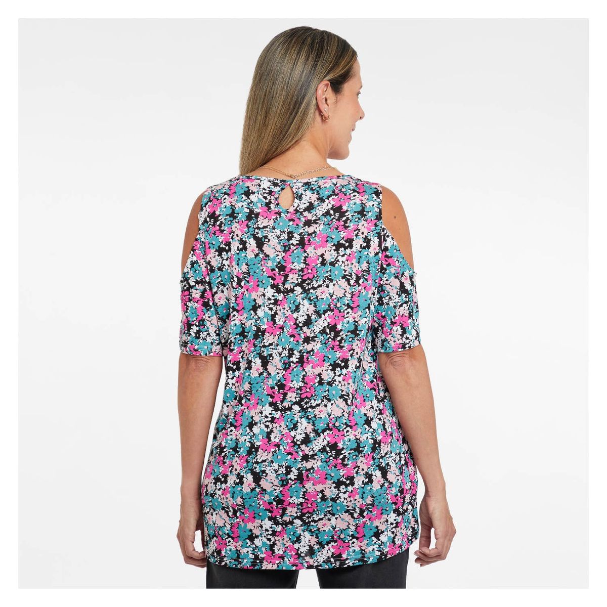 FASHION'S PARK - Polera Mujer Corte Hombro Full Rapport Negro Fashion's Park