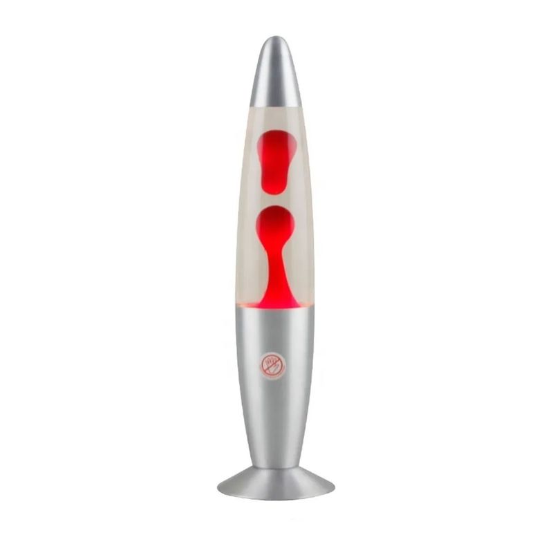 GENERICO - Lampara De Lava Lampara Escritorio De Lava Rojo 34cm Decorativa