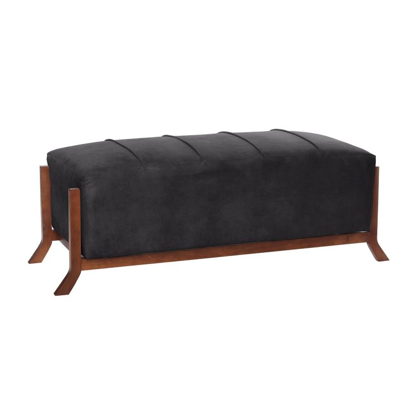 LATAM HOME - BANQUETA MARSELLA  CUERO KENTUCKY NEGRO