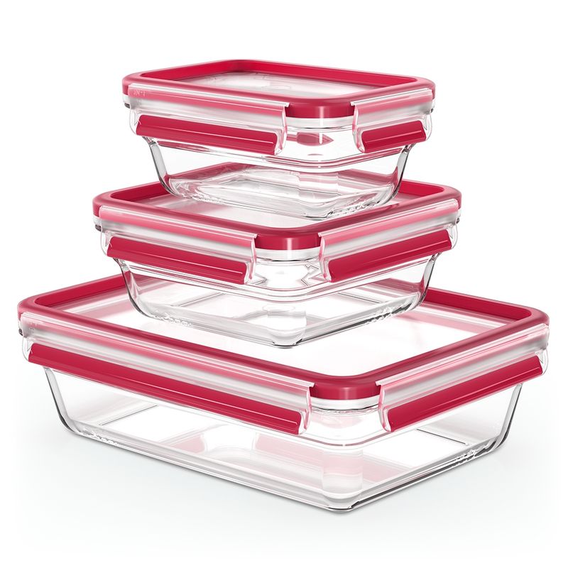 TEFAL - Contenedor de alimentos Masterseal Glass 450/800/2.0L