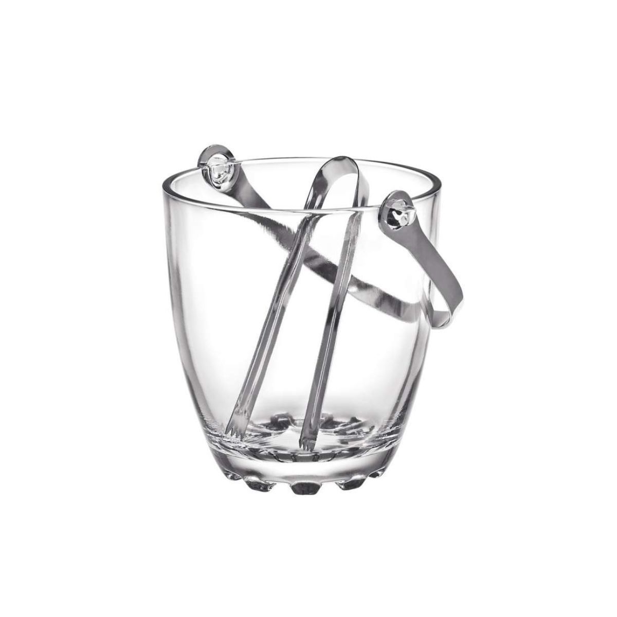 ALLEGRA - Cubeta Hielera de Vidrio Con Pinzas