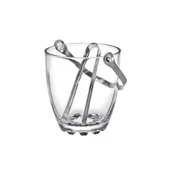 ALLEGRA - Cubeta Hielera de Vidrio Con Pinzas