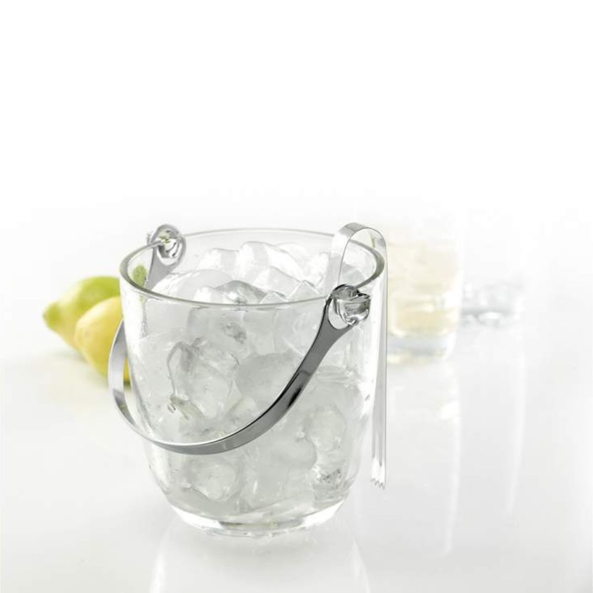 ALLEGRA - Cubeta Hielera de Vidrio Con Pinzas