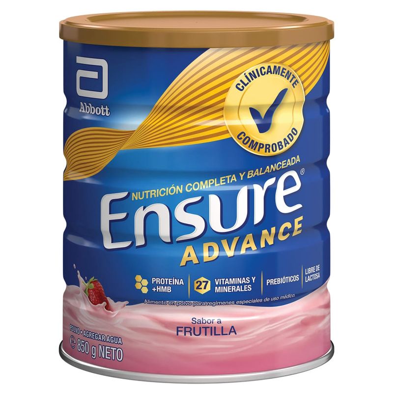 ENSURE - ENSURE ADVANCE FRUTILLA 850grs.