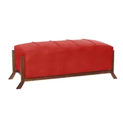 LATAM HOME - BANQUETA MARSELLA CUERO KENTUCKY ROJO