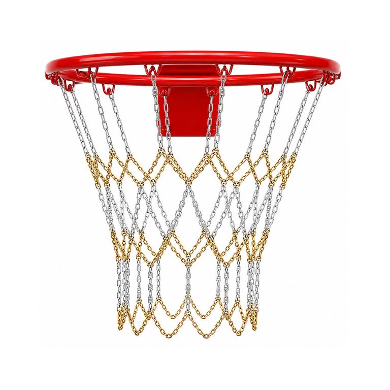 Red Malla Metalica Aro Basquetbol 12 Ganchos Acero