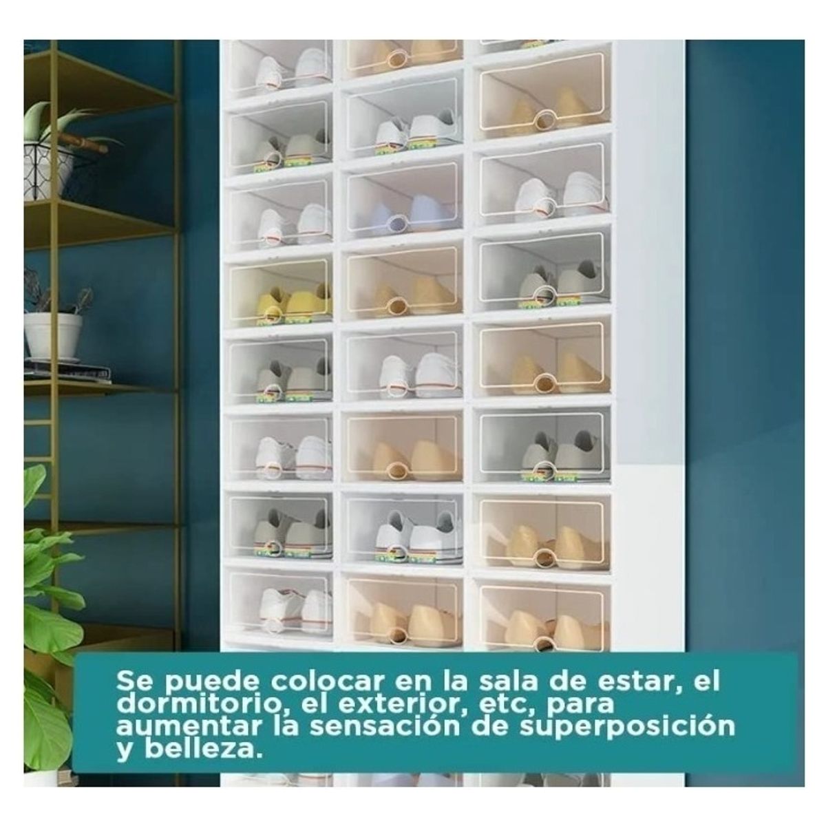 U BUY - Cajas Organizadoras Apilables Para Zapatos 12 Piezas Blanca