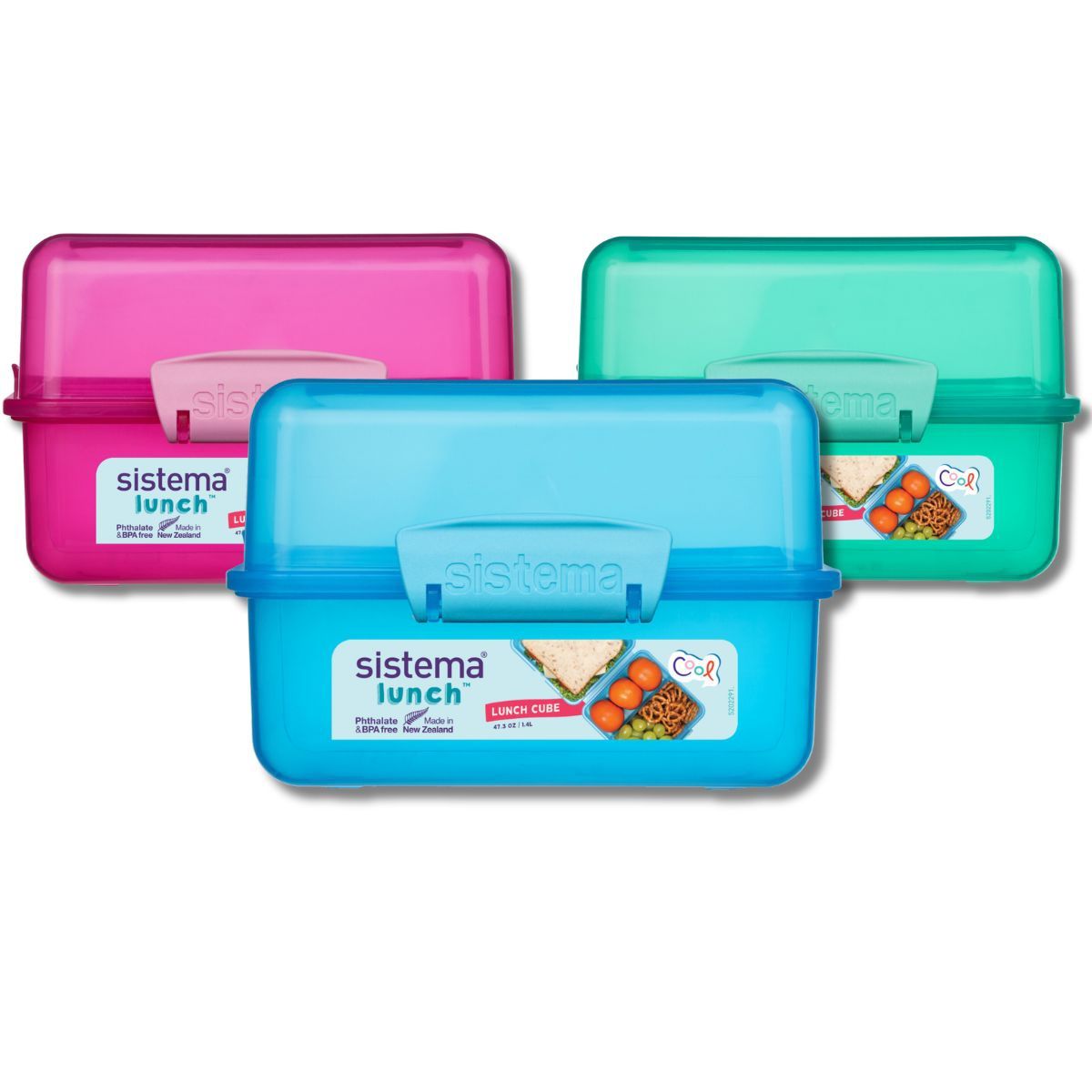 SISTEMA - Pack 6 Tapers Almuerzo Sistema Colores Surtidos 1.4 Litros