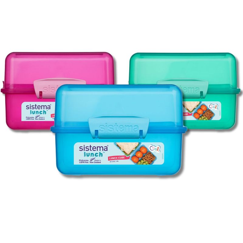 SISTEMA - Pack 6 Tapers Almuerzo Sistema Colores Surtidos 1.4 Litros