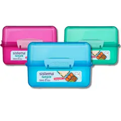 SISTEMA - Pack 6 Tapers Almuerzo Colores Surtidos 1.4 Litros