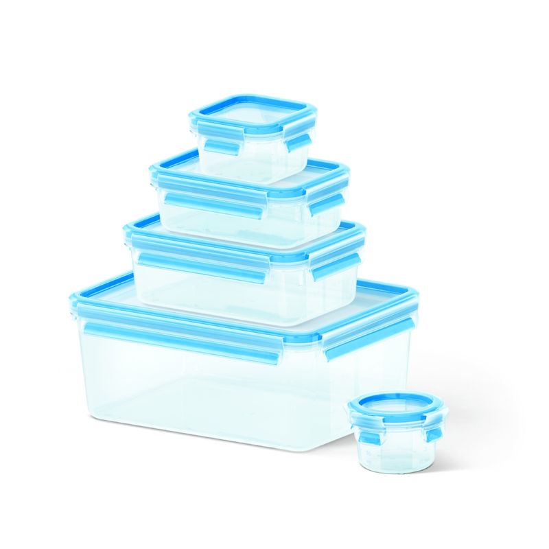 TEFAL - Contenedor de alimentos Masterseal Fresh Set 5 piezas 0,15/0,25/0,55/1,0/3,70L
