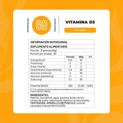 Imagen 2 del producto Pack x2 Gomitas Vitamina D3 800 UI 120 Un Karun Life