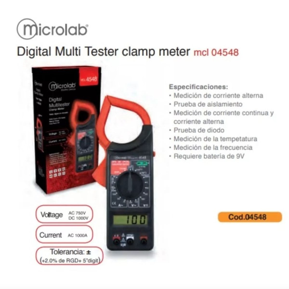 MLAB - Multitester Digital Tenaza MCL Mlab 4548 Nexstore