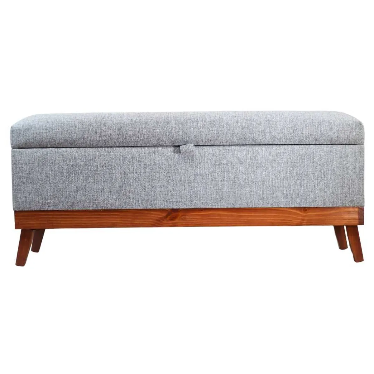 GENERICO - Banqueta con Baúl Incy Gris Omega 120x40x50 cm Máxima Design
